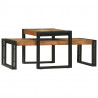 Stolik kawowy 2 pcs Brązowy 48 x 40 x 40 cm Lite Drewno Akacji