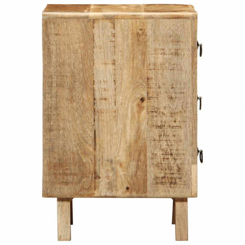 Szafka nocna 2 szt. 37x32x50 cm Drewno lite surowe mango