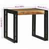 Stolik kawowy 2 pcs Brązowy 48 x 40 x 40 cm Lite Drewno Akacji