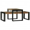 Stolik kawowy 2 pcs Wielokolorowe Lite Drewno Recyklingowe