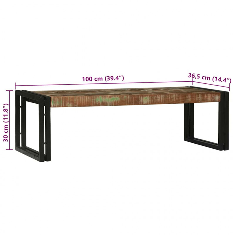 Stolik kawowy 2 pcs Wielokolorowe Lite Drewno Recyklingowe