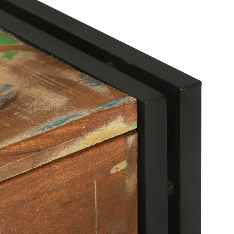 Stolik kawowy z szufladą Wielokolorowe Lite Drewno Recyklingowe