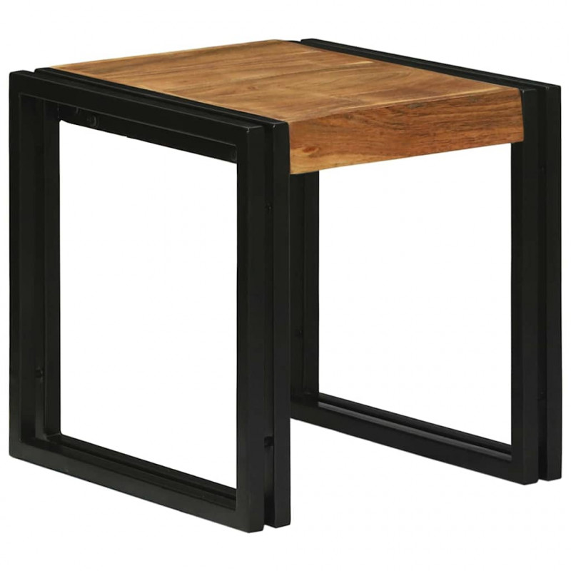 Stolik Nesting 3 pcs Lite drewno akacjowe i metal