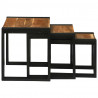 Stolik Nesting 3 pcs Lite drewno akacjowe i metal