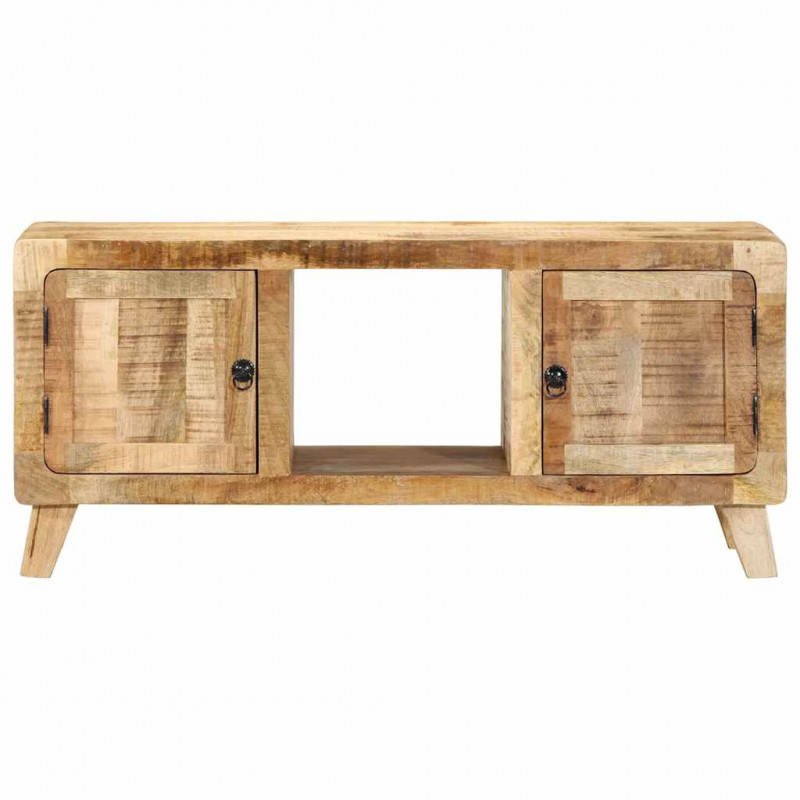 Szafka RTV 105x46x32 cm Drewno lite Surowe Mango