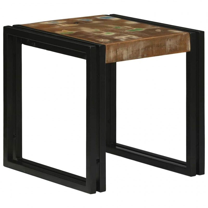 Stolik Nesting 3 pcs Lite drewno odzyskane i metal