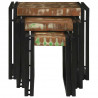 Stolik Nesting 3 pcs Lite drewno odzyskane i metal