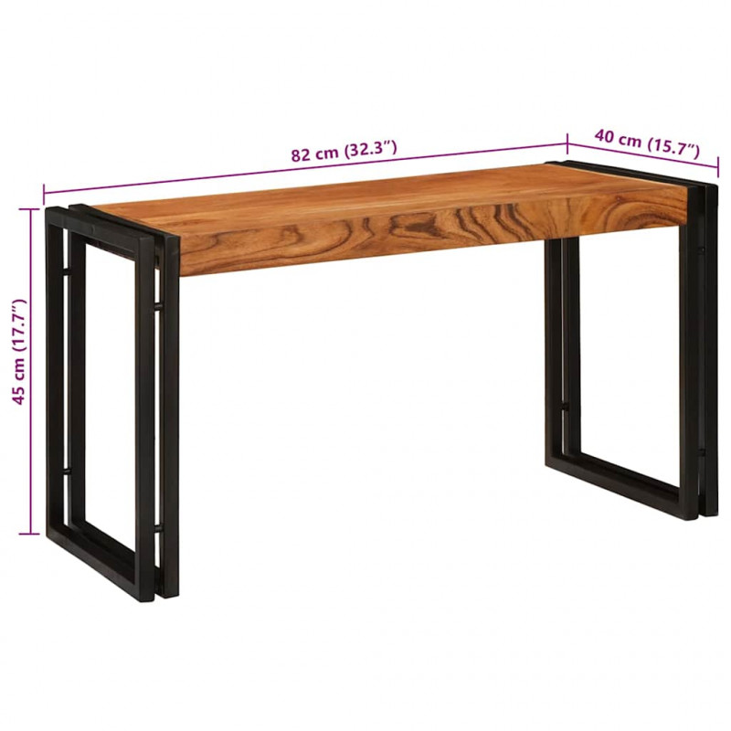 Stolik Nesting 3 pcs Lite drewno akacjowe i metal