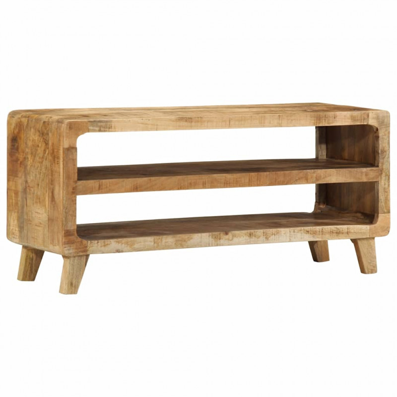 Szafka RTV 105x46x32 cm Drewno lite Surowe Mango