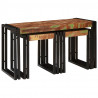 Stolik Nesting 3 pcs Lite drewno odzyskane i metal