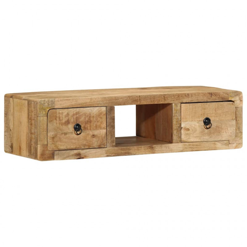 Szafka ścienna pod TV 100x32x25 cm Drewno lite, surowe, mango