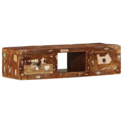 Szafka ścienna pod TV 100x32x25 cm lite drewno odzyskane
