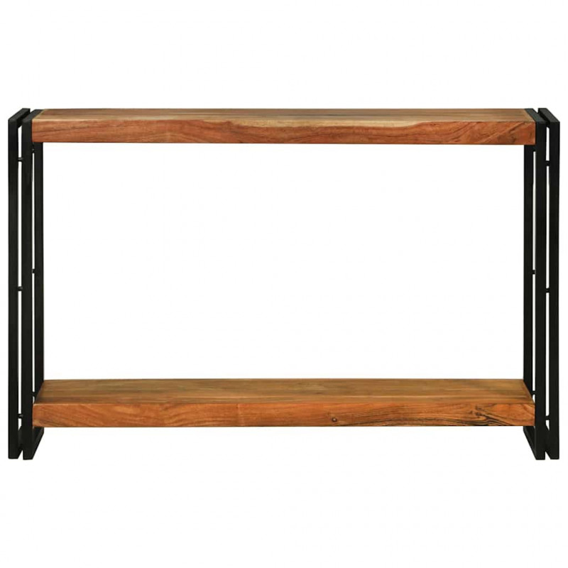 Konsola z półką Brązowy 120 x 33 x 75 cm Lite Drewno Akacji