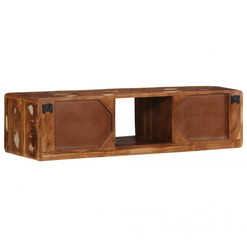Szafka ścienna pod TV 100x32x25 cm lite drewno odzyskane