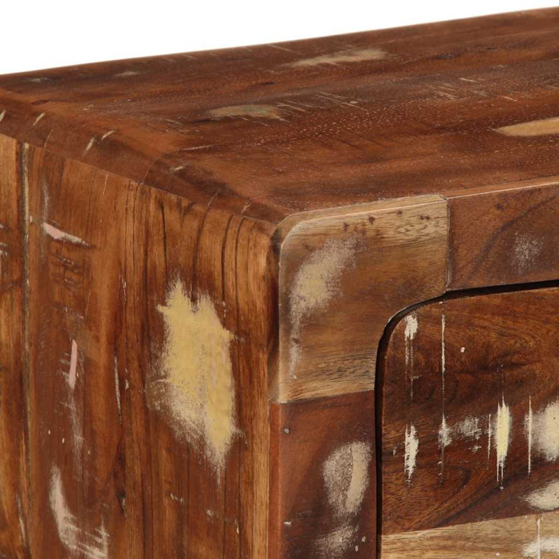 Szafka ścienna pod TV 100x32x25 cm lite drewno odzyskane