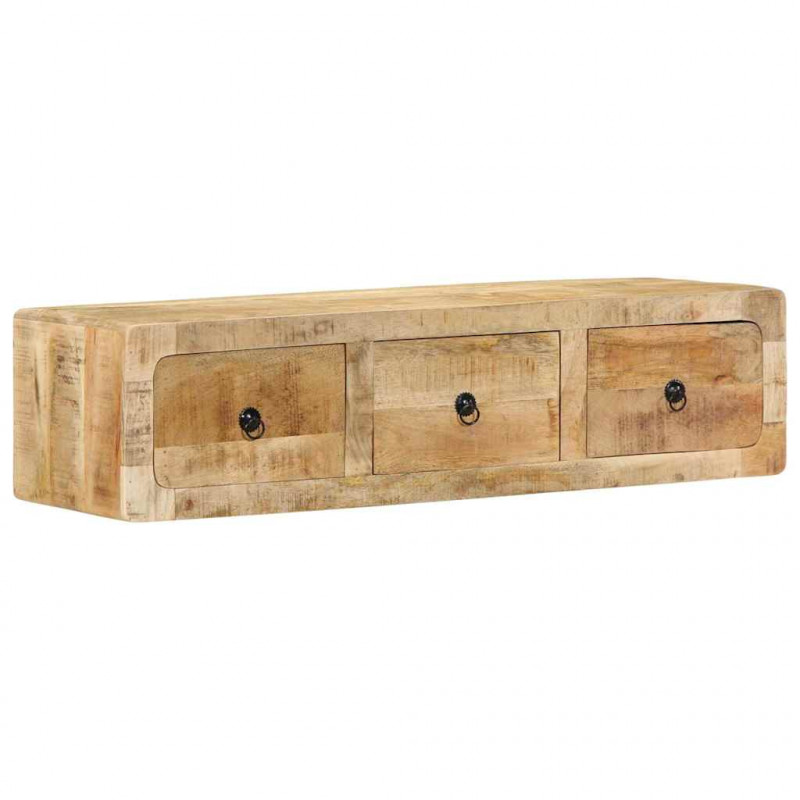 Szafka ścienna pod TV 100x32x25 cm Drewno lite, surowe, mango