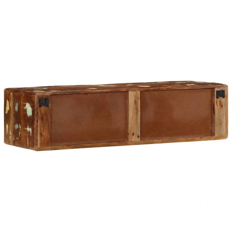 Szafka ścienna pod TV 100x32x25 cm lite drewno odzyskane