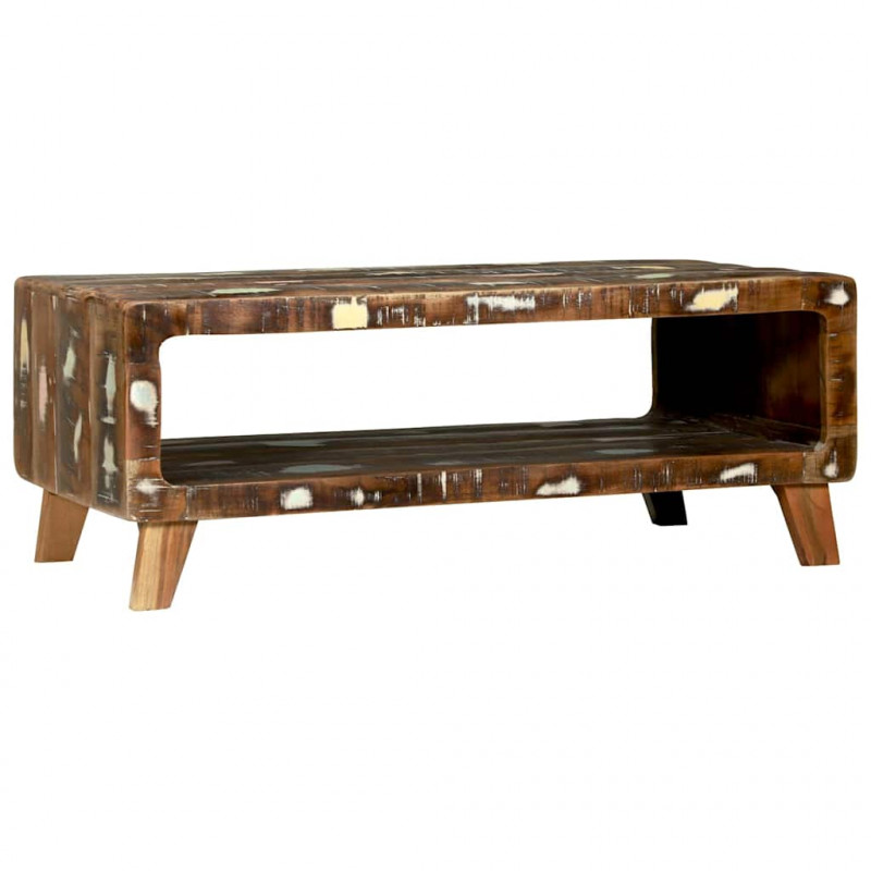 Stolik kawowy 90 x 50 x 35 cm Lite Drewno Recyklingowe