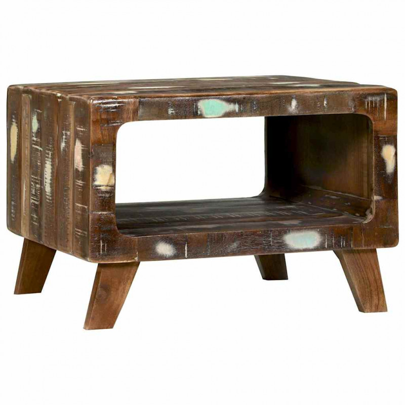 Stolik kawowy 50 x 50 x 35 cm Lite Drewno Recyklingowe