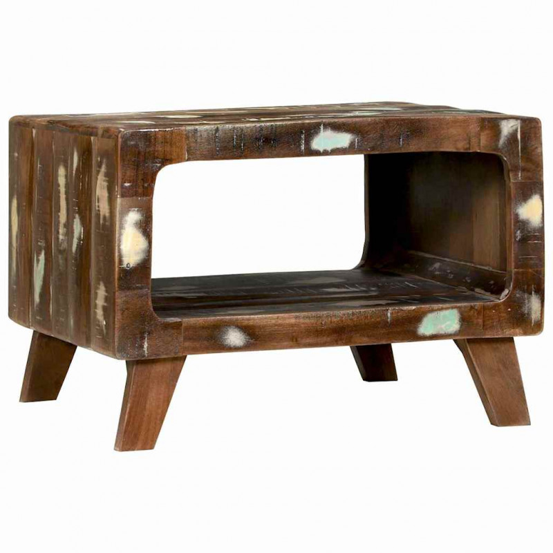 Stolik kawowy 50 x 50 x 35 cm Lite Drewno Recyklingowe