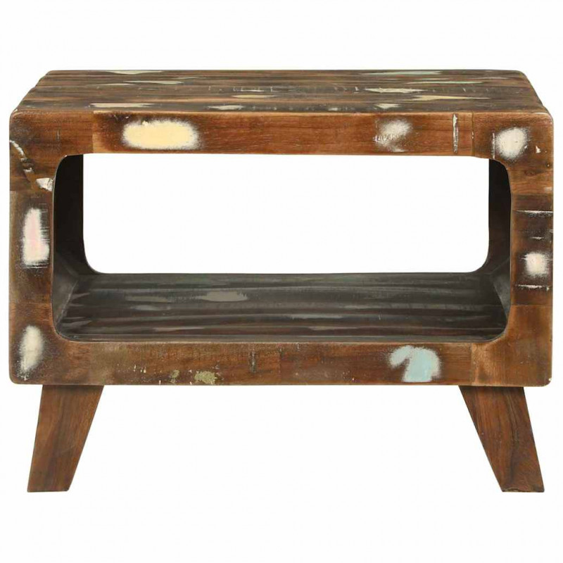 Stolik kawowy 50 x 50 x 35 cm Lite Drewno Recyklingowe