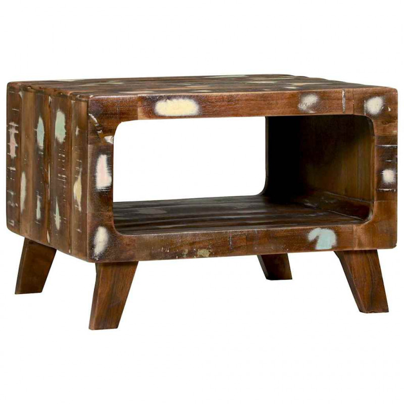 Stolik kawowy 50 x 50 x 35 cm Lite Drewno Recyklingowe