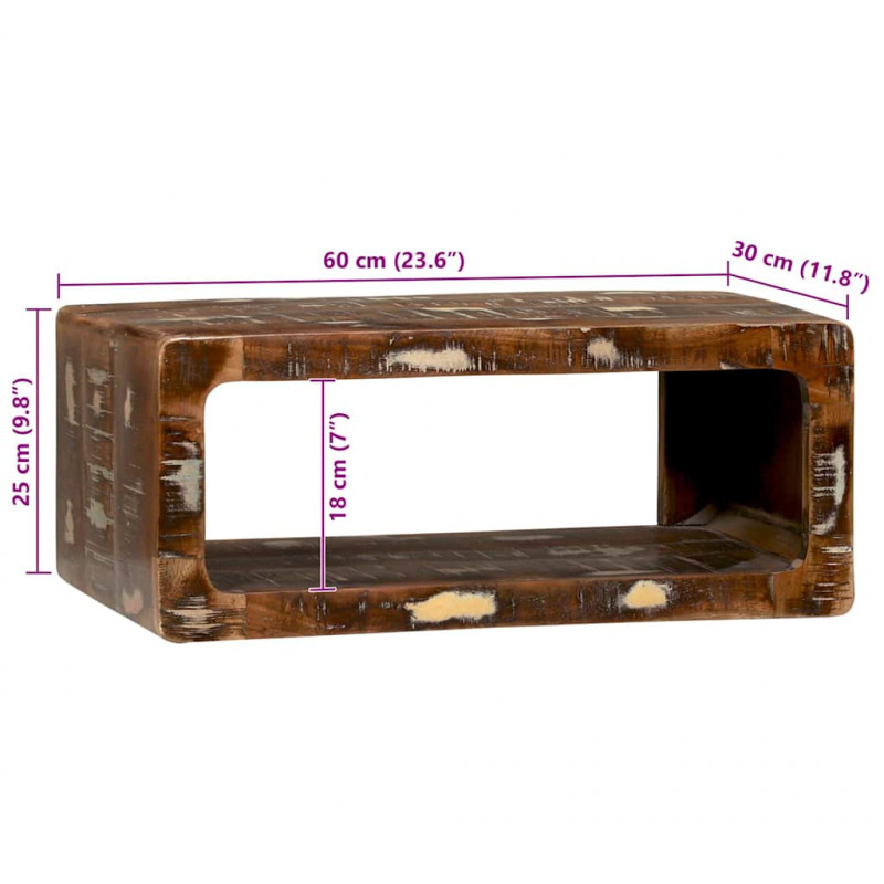 Szafka pod telewizor 60 x 30 x 25 cm Lite drewno z odzysku