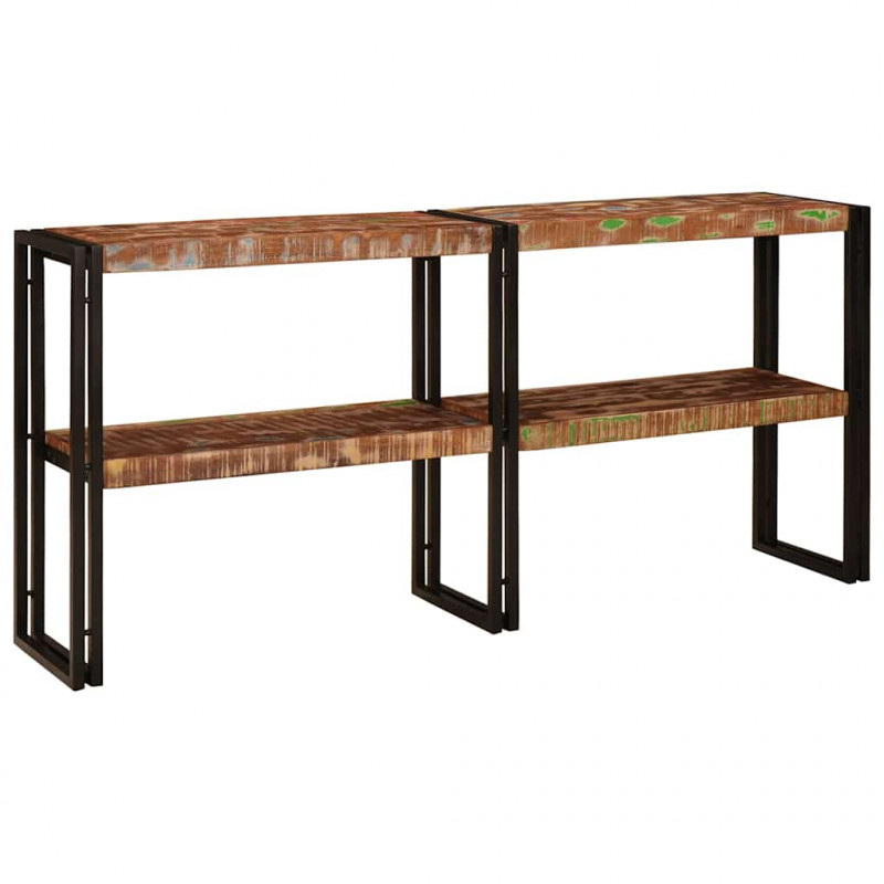 Konsola Wielokolorowe 160 x 33 x 75 cm Lite Drewno Recyklingowe