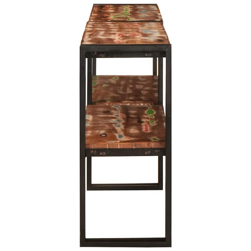 Konsola Wielokolorowe 160 x 33 x 75 cm Lite Drewno Recyklingowe