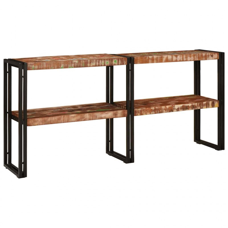 Konsola Wielokolorowe 160 x 33 x 75 cm Lite Drewno Recyklingowe