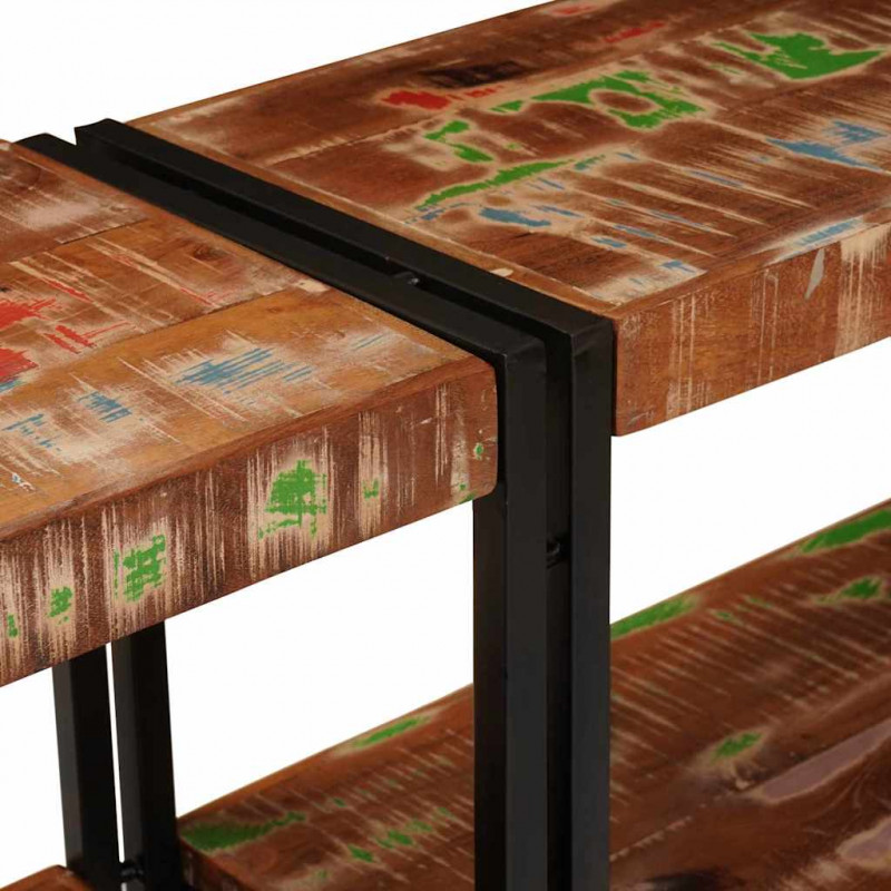 Konsola Wielokolorowe 160 x 33 x 75 cm Lite Drewno Recyklingowe