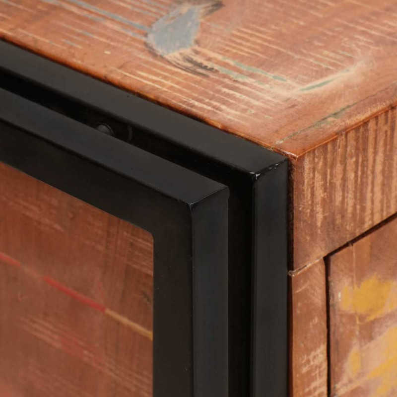 Barkotka z drzwiami Brązowy Solidne Drewno Recyklingowe i Metal