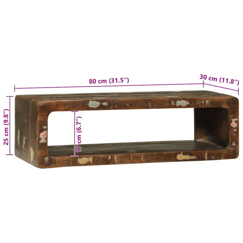 Szafka pod telewizor 80 x 30 x 25 cm Lite drewno z odzysku