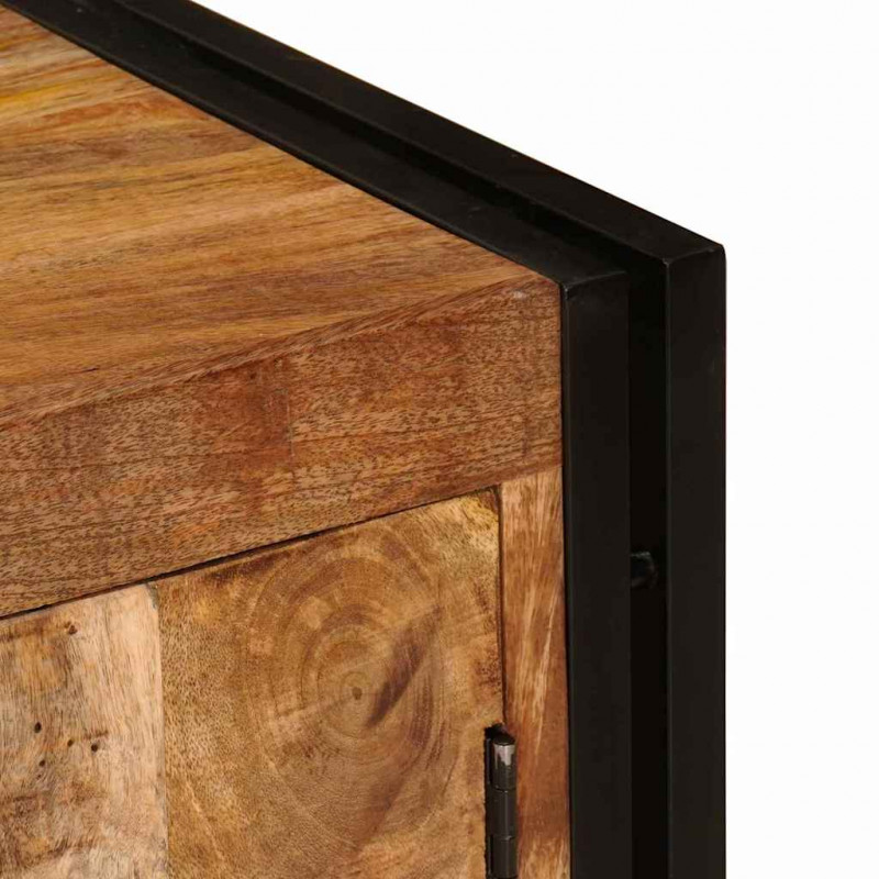 Szafka pod telewizor z półką Brązowy Lite surowe drewno mango