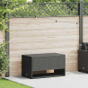 Pudełko na poduszki ogrodowe czarne 100x55x55,5 cm polirattan