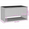Pudełko na poduszki ogrodowe czarne 100x55x55,5 cm polirattan