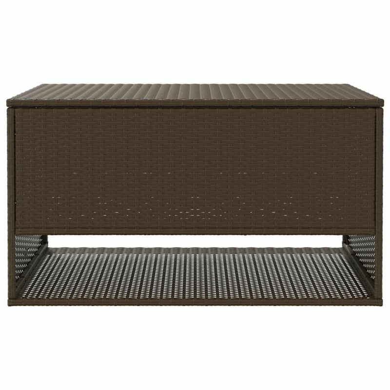 Skrzynka na poduszki ogrodowe Brązowa 100x55x55,5 cm Polirattan