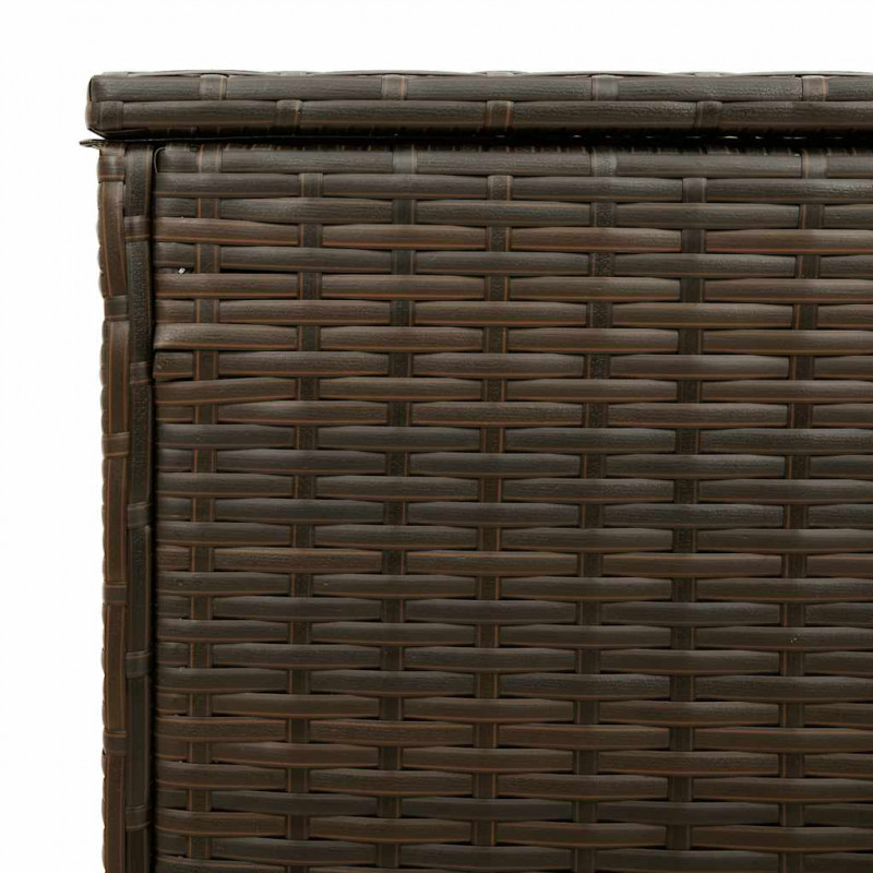 Skrzynka na poduszki ogrodowe Brązowa 100x55x55,5 cm Polirattan