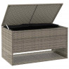 Skrzynka na poduszki ogrodowe Szara 100x55x55,5 cm Polirattan