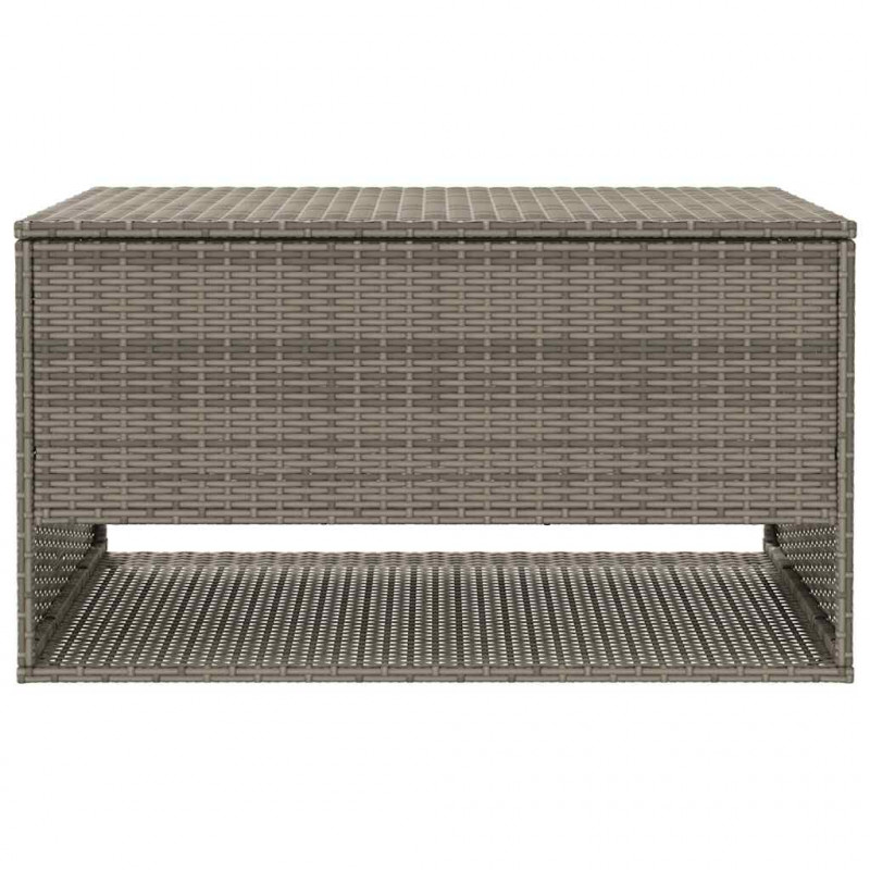 Skrzynka na poduszki ogrodowe Szara 100x55x55,5 cm Polirattan