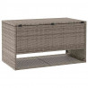 Skrzynka na poduszki ogrodowe Szara 100x55x55,5 cm Polirattan