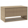 Skrzynka na poduszki ogrodowe beżowa 100x55x55,5 cm polirattan