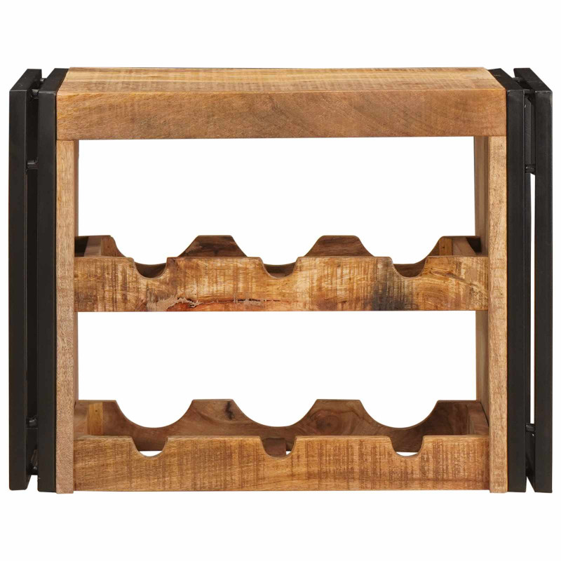 Regał na wino Brązowy 100 x 45 x 33 cm Lite Surowe Drewno Mango
