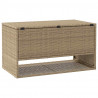 Skrzynka na poduszki ogrodowe beżowa 100x55x55,5 cm polirattan