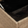 Skrzynka na poduszki ogrodowe beżowa 100x55x55,5 cm polirattan