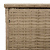 Skrzynka na poduszki ogrodowe beżowa 100x55x55,5 cm polirattan