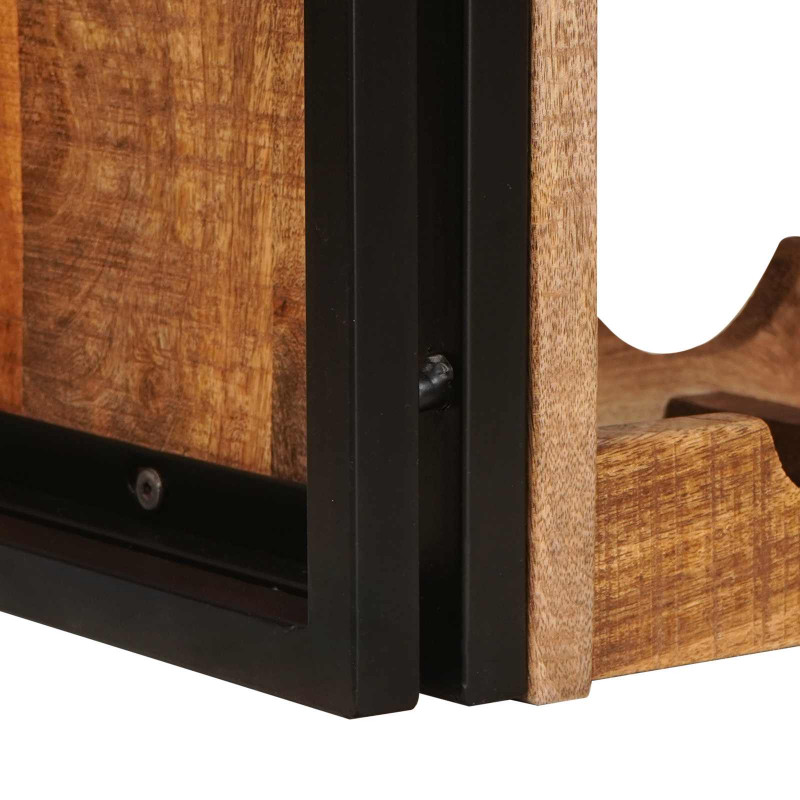 Regał na wino Brązowy 100 x 45 x 33 cm Lite Surowe Drewno Mango