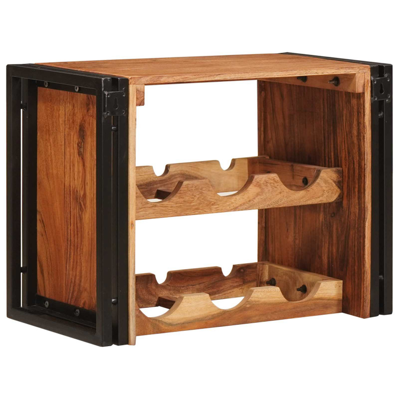 Regał na wino Brązowy 100 x 45 x 33 cm Lite Drewno Akacji