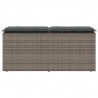 Ławka ogrodowa z poduszką Szara 110x40x44 cm Polirattan
