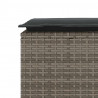 Ławka ogrodowa z poduszką Szara 110x40x44 cm Polirattan